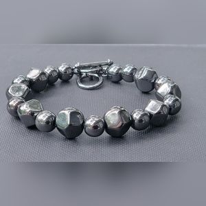 EUC Charcoal Woman's Beaded Bracelet
